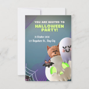 Carte d'invitation pour une soirée Halloween effra