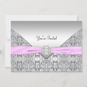 Carte d'invitation rose pour toutes occasions