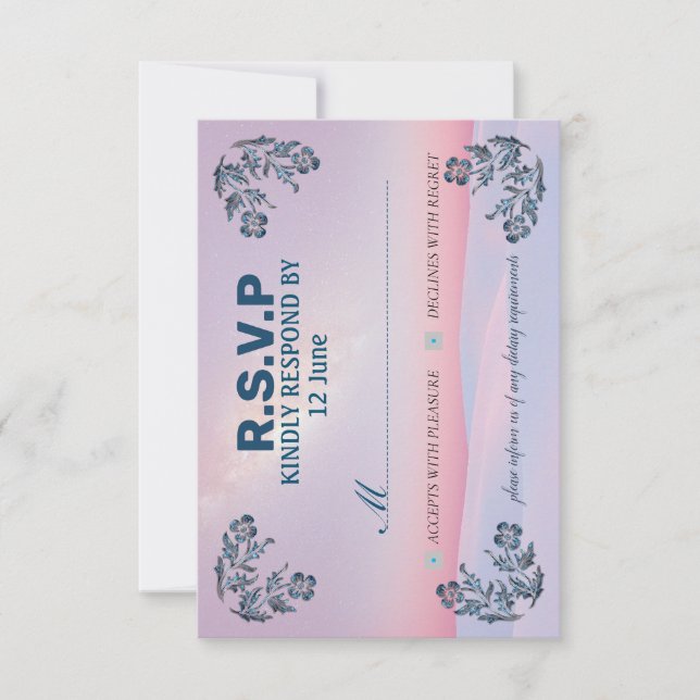 carte d'invitation RSVP dans les plus belles coule (Devant)