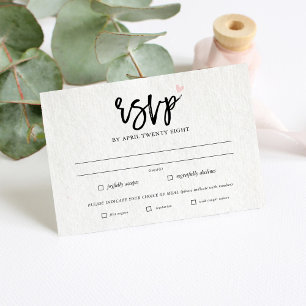 Carte d'invitation RSVP minimaliste simple et mode