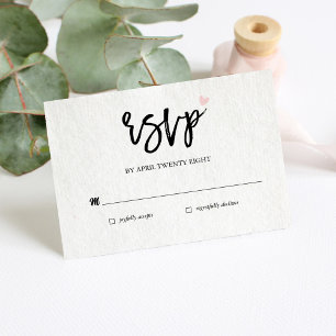 Carte d'invitation RSVP minimaliste simple et mode