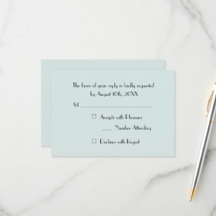 Carte d'invitation RSVP moderne simple turquoise p