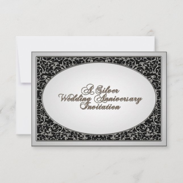 Carte d'invitation RSVP pour les 25 ans de mariage (Devant)