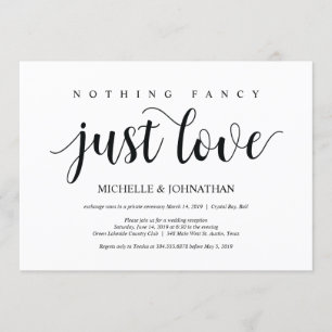 Carte d'invitation Rustic Elopement