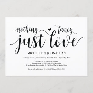 Carte d'invitation Rustic Elopement