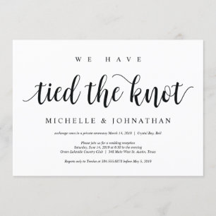 Carte d'invitation Rustic Elopement