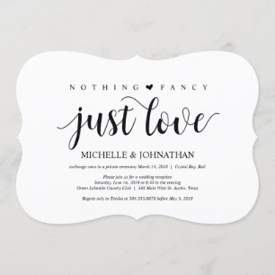 Carte d'invitation Rustic Elopement