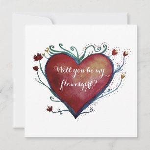 Carte d'invitation spéciale aux fleurs