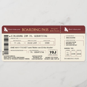carte d'invitation spéciale pour le 70e anniversai