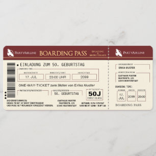 Carte d'invitation spéciale pour les 50 ans