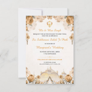 Carte d'invitation Sukhmani Sahib Path, Akhand Paa