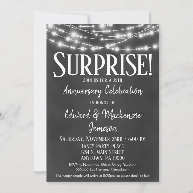 Carte d'invitation surprise pour anniversaire de m (Devant)