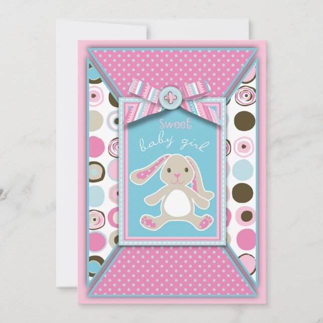 Carte d'invitation Sweet Bunny (Devant)