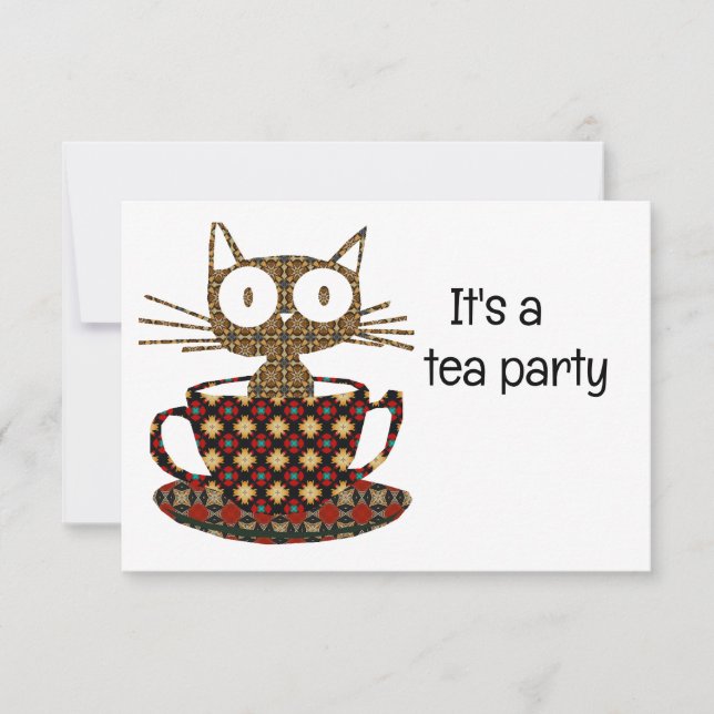 Carte d'invitation Tea Party (Devant)