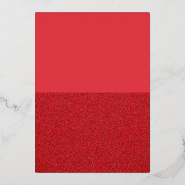 Carte d'invitation tomate rouge pliée en feuille - (Recto)