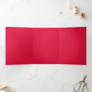 Carte d'invitation triple volets Rouge cramoisi et