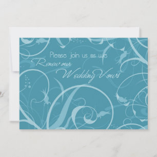 Carte d'invitation Turquoise Vow Renewal