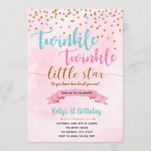 Carte d'invitation Twinkle Twinkle