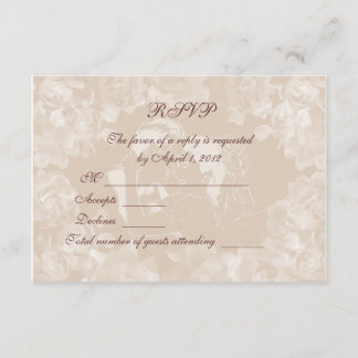 Carte d'invitation vintage Gardenia RSVP