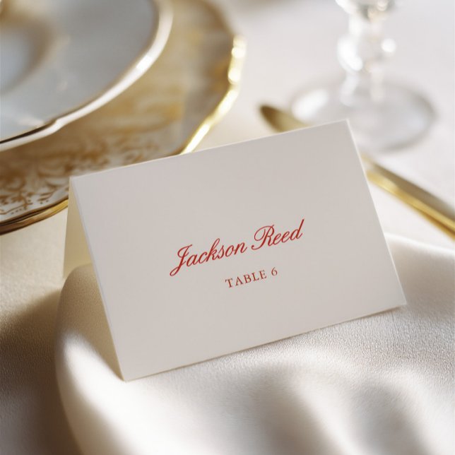 Carte d'invité de mariage élégante vintage (Vintage Elegant Wedding Guest Place Card)