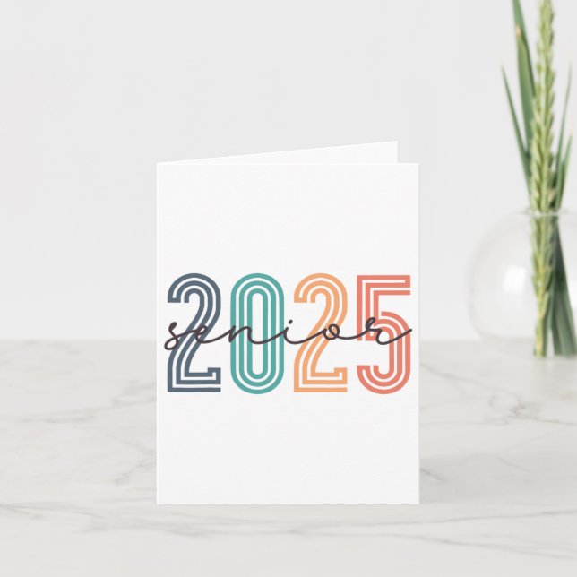 Carte Diplômé 2025 Cl De 2025 Ck À L'école Rétro Diplômé (Devant)