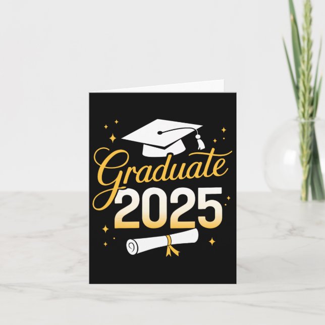 Carte Diplômé 2025 Pour Cl De 2025 Graduation (Devant)