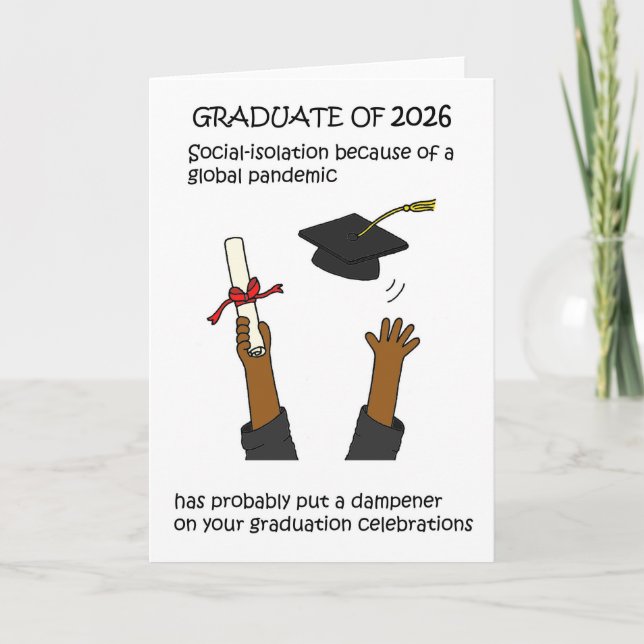 Carte Diplômé 2026 Félicitations Afro-Américain  (Devant)