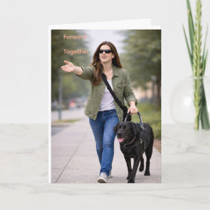 Carte Diplôme de chien guide Black Lab Forward Together
