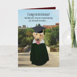 Carte Diplôme de chien/laboratoire amusant