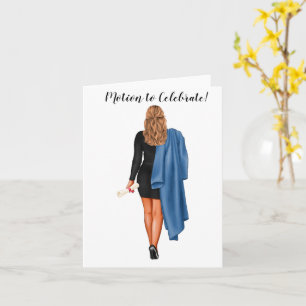 Carte Diplôme de droit chic personnalisé