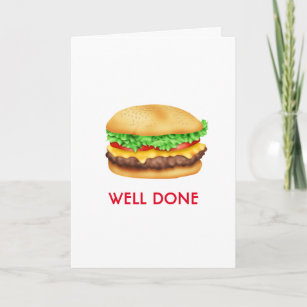 Carte Diplômé de félicitations d'hamburger fait par bien