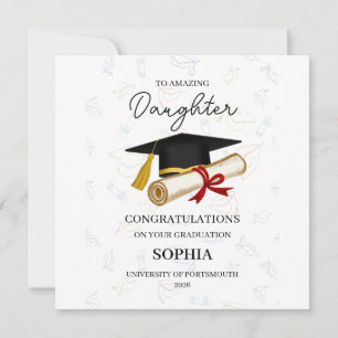 Carte Diplôme de Fille Personnalisé