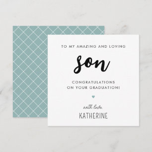 Carte Diplôme de Fils mignon et moderne personnalisé