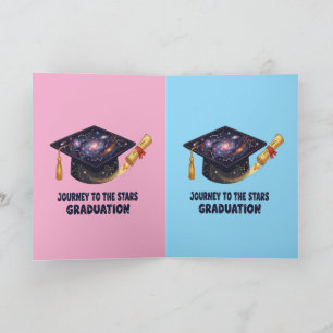 Carte Diplôme de fin d'études Voyage Galactique 2026 Cas