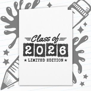 Carte Diplômé de la promotion 2026 Étudiant en dernière