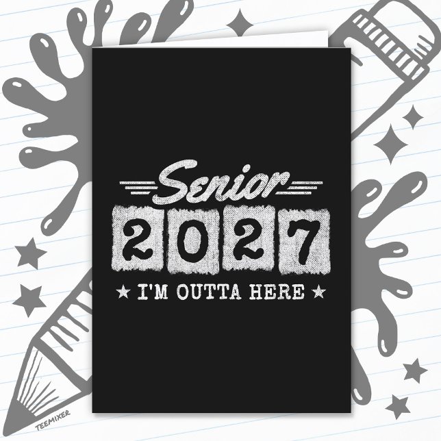 Carte Diplômé de la promotion 2027 Classe terminale de 2 (Créateur téléchargé)