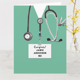 Carte Diplômé de l'École de Médecine Personnalisé