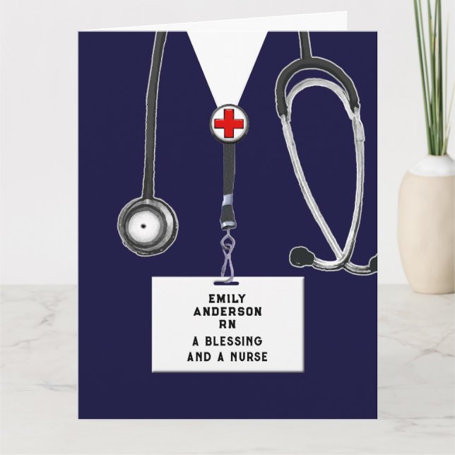 Carte Diplôme de l'école d'infirmières créative (Devant)