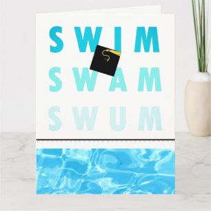 Carte Diplôme de l'équipe de natation nageuse