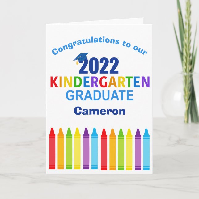 Carte Diplômé de maternelle 2022 personnalisé Cadeau de  (Devant)