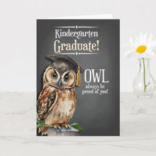 Carte Diplômé de maternelle, Hibou sera toujours fier de
