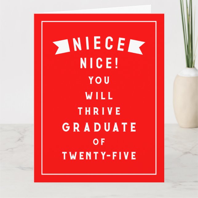 Carte Diplôme de nièce 2025 (Devant)