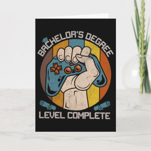 Carte Diplôme de niveau complet de Chelor Gamer Graduati