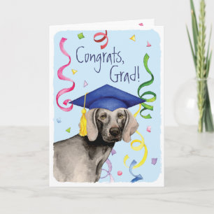 Carte Diplômé de Weimaraner