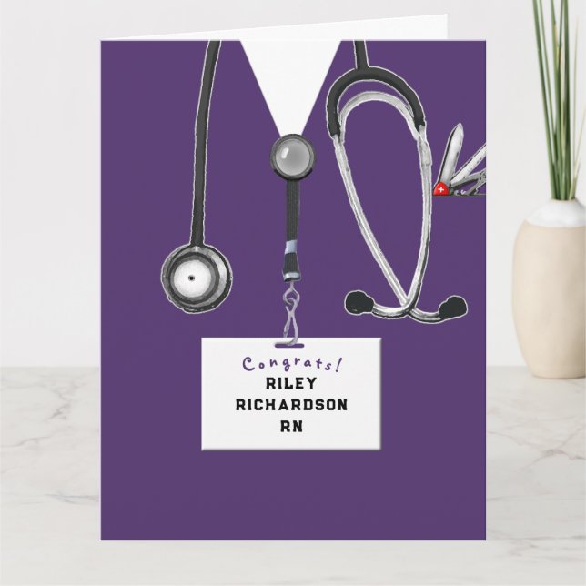 Carte Diplôme d'infirmière créative (Devant)