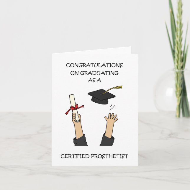 Carte Diplômé en tant que Prosthétiste certifié (Devant)