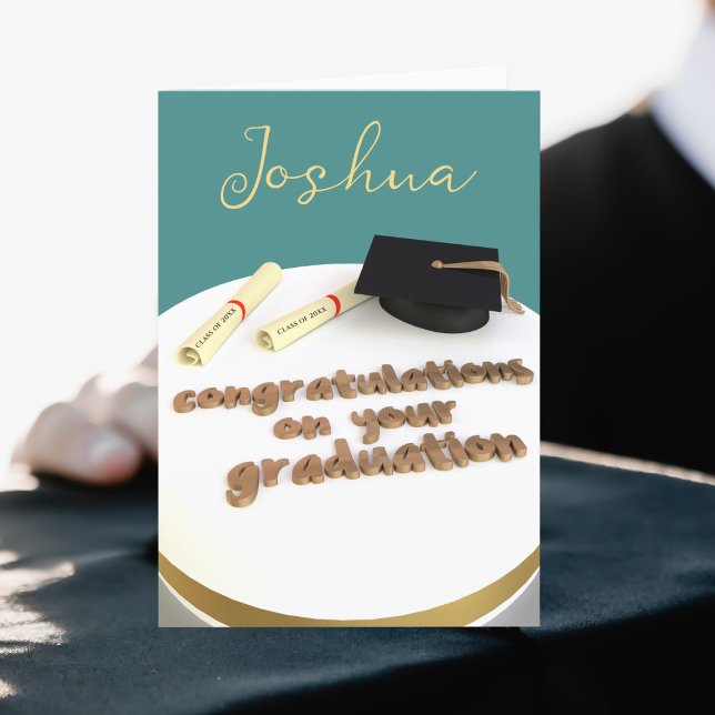 Carte Diplôme et Diplôme Félicitations pour le gâteau (Congratulate you graduate with this card!)