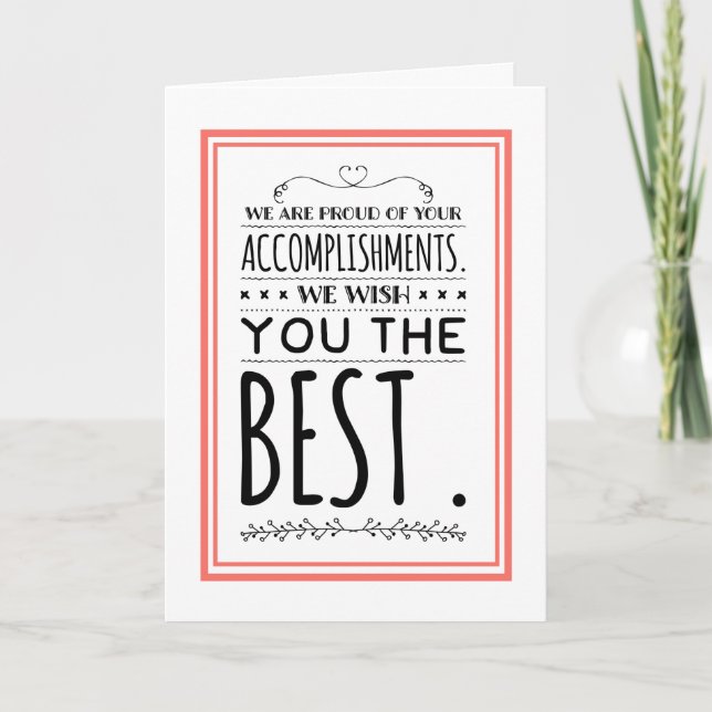 Carte Diplômé Félicitations Classe supérieure (Devant)