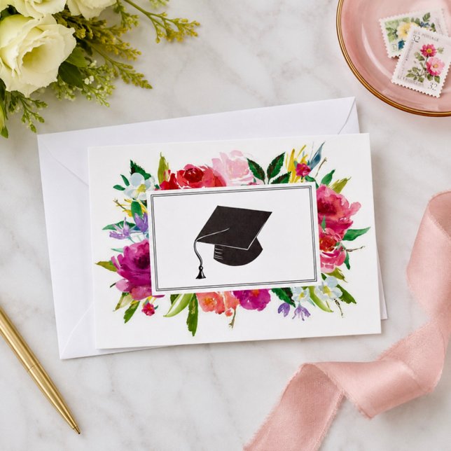 Carte Diplômé floral  (Créateur téléchargé)