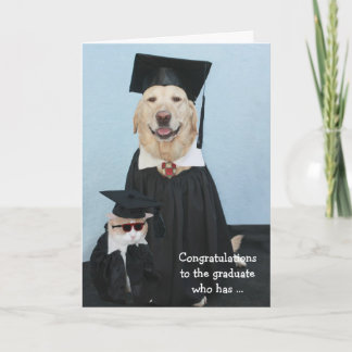 Carte Diplôme Funny Dog